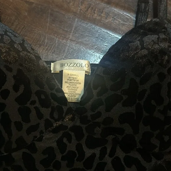 Bustier Bodysuit by Bozzolo Size XS Black Cheetah Print - Picture 3 of 4
